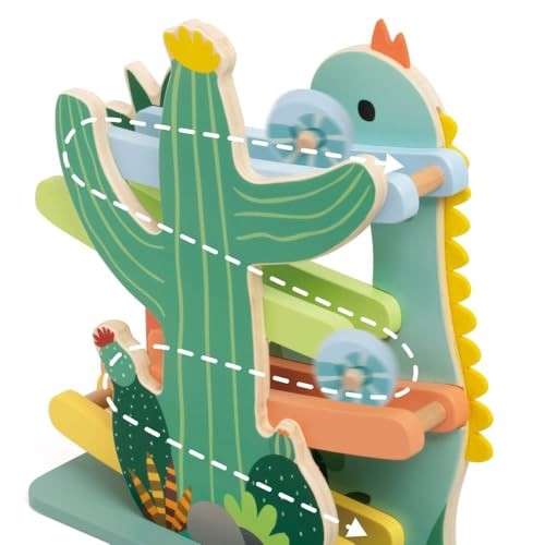 Classic World Wooden Interactive Dinosaur Slide Playset 18M+