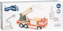 Small Foot Brandweerauto Met Draaibare Ladder Van Hout Speelvoertuig Met 360° Draaibare Ladder En Mand Speelgoed Voor Reddingsoperaties Vanaf 2 Jaa
