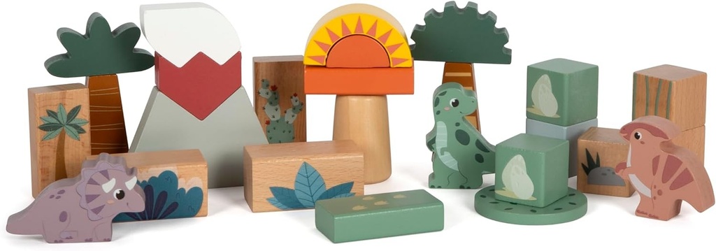 Small Foot Bouwsteentjes Dino Gemaakt Van FSC® 100% Gecertificeerd Hout Voor Kinderen Vanaf 12 Maanden 12621