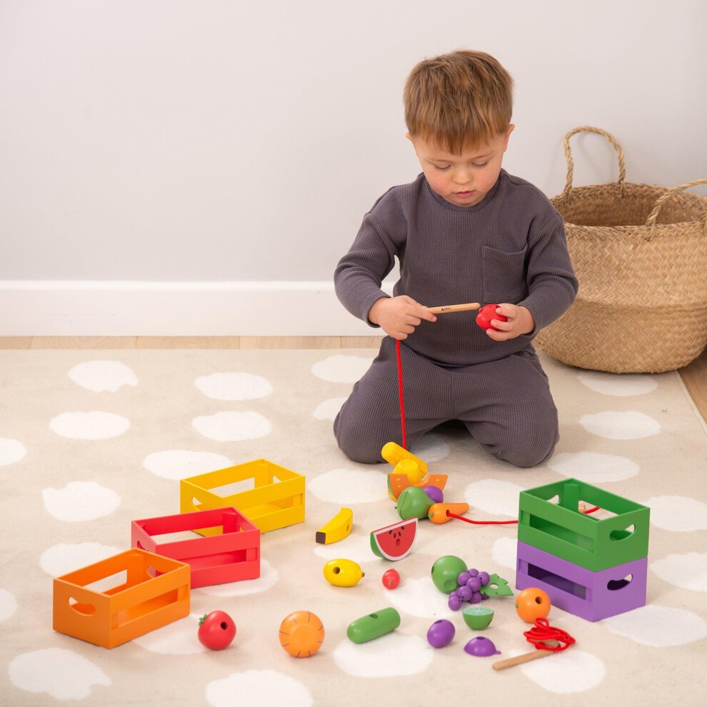 TickiT 74011 Wooden Sorting Fruit and Vegetable Crates