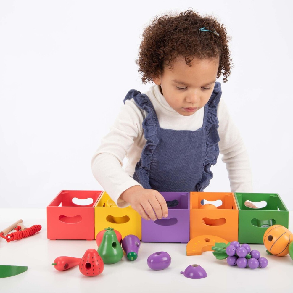 TickiT 74011 Wooden Sorting Fruit and Vegetable Crates