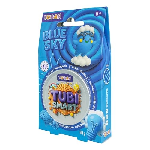 TUBAN Tubi Smart Plastilina 50 G - Creative Modelling Clay for Children from 3 Years for Stretching, Shaping and Pulling - Elastic, Jumping and Easy t