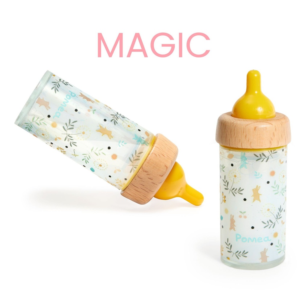 3x Djeco Wooden Doll's Magic Feeding Bottle Kids/Children Pretend Play Toy 2y+