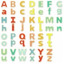 Hape: Magnetic Alphabet - 52pcs  Lower & Upper Case ABC Colorful Wooden Magnets  Perfect for Easels & Fridges  Preschool Word Learning  Kids Ages 3+