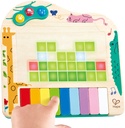 Hape Pixel Piano  Electic Keyboard Piano with Wooden-Feel Electric Keys and Light-up Pixels Display   Kid's Musical Toy for Musical Expression and Cre