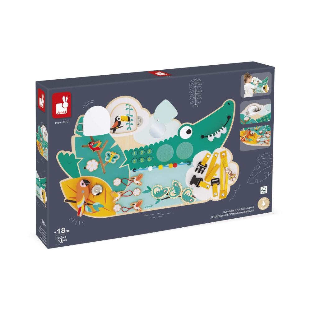 Janod Tropik Crocodile Activity Board