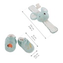 KALOO - Bracelet and Booties Set - Bracelet and Booties with Bell - Refined Gift for Birth - Promotes Development and Motor Skills - Personalised Gift