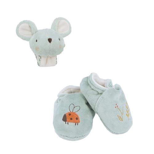 KALOO - Bracelet and Booties Set - Bracelet and Booties with Bell - Refined Gift for Birth - Promotes Development and Motor Skills - Personalised Gift