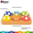 Sassy Mischievous Matching Mushrooms  Sorting Board  Social Emotional Learning Toy  STEM  12+ Months