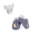 KALOO - Bracelet and Booties Elephant Set - Bracelet and Booties with Bell - Refined Gift for Birth - Promotes Development and Motor Skills - Personal