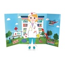 Floss and Rock 44P6442 Florence Wooden Magnetic Dress up Doll  9.25-inch Height