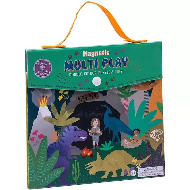 Magnetic Multi Play - Dino - Arts & Crafts for Ages 3 to 5 - Fat Brain Toys