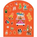 Kids Activity Book 50 Reusable Stickers Animal Adventure Travel 3+