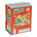 Floss & Rock Dino Shaped Puzzle, 30-Piece, 16 X 11.8-Inch, Multicolor