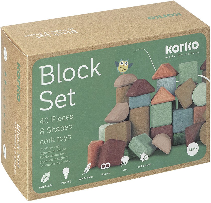 KORKO Spielbausteine Tall Architects, Aus Kork