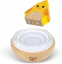 Hape: Wobble Wonder Stacker - Nesting Chicken & Egg Shell Toy  Reveal  Sorting & Stacking Play  Wobbling Animal Roly Poly  Baby-Toddler-Kids Ages 1+