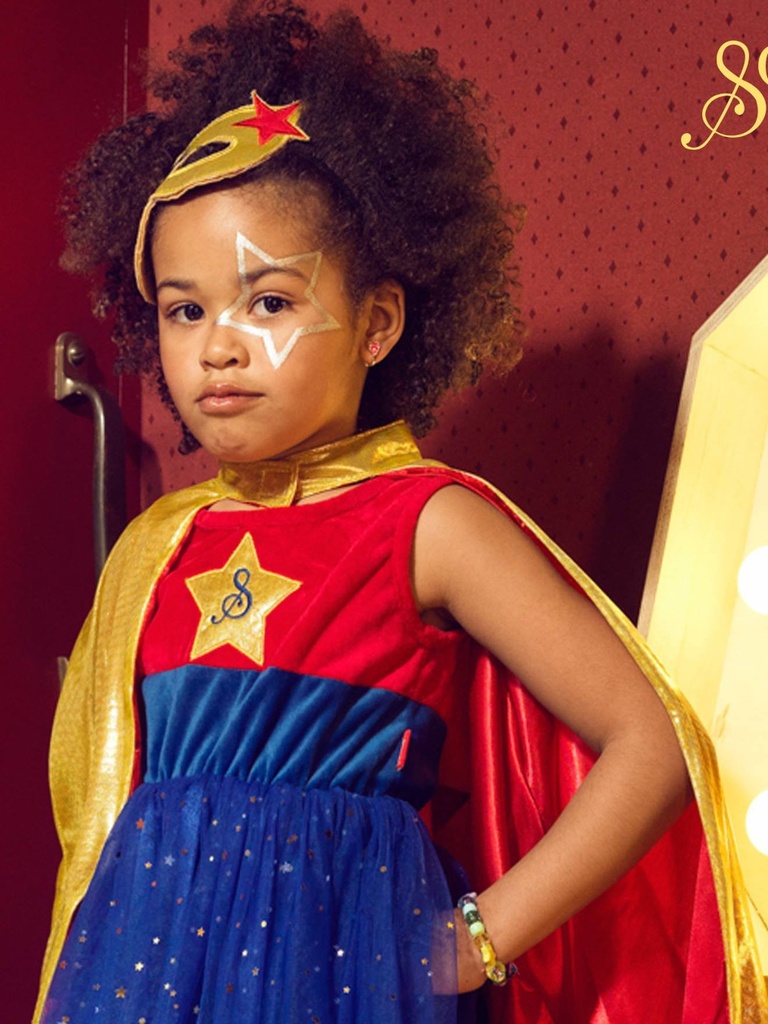 Superhero Girl Costume for Kids - Carnival & Festive Use (2 Sizes) - 3-4 Years