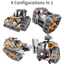 IM.Master STEM Academy: Mechanical Master - R/C 4-in-1: Tank Robot - 552pcs - Bricks Model Set: Tank-Robot-Cube-Car W/Remote Control, Building Blocks