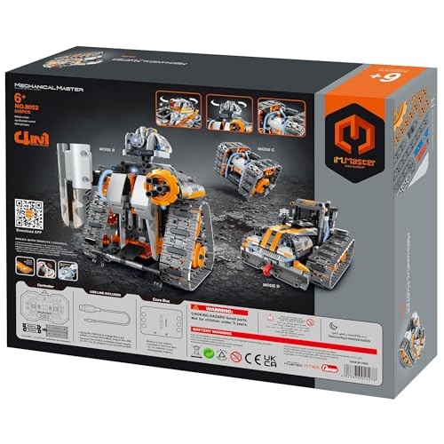 IM.Master STEM Academy: Mechanical Master - R/C 4-in-1: Tank Robot - 552pcs - Bricks Model Set: Tank-Robot-Cube-Car W/Remote Control, Building Blocks