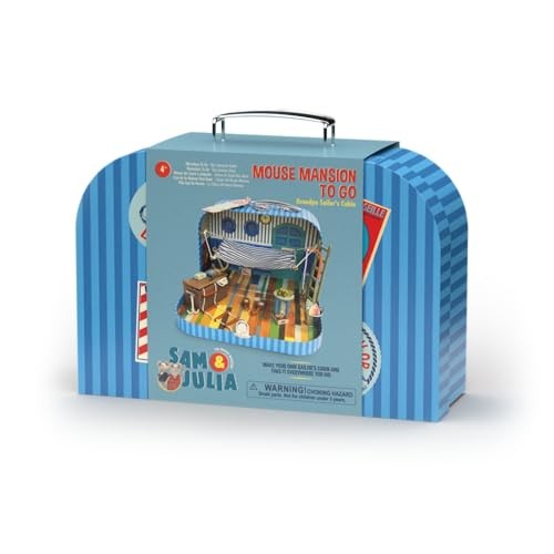 Mouse Mansion to Go - Grandpa Sailor's Cabin - Take the Suitcase Everywhere - Build It Yourself - Suitcase Contents: Wooden Furniture, Bedding, Miniat
