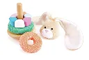 Hape Bunny Stacker Wooden Ring Stacking Baby Toy, Multi