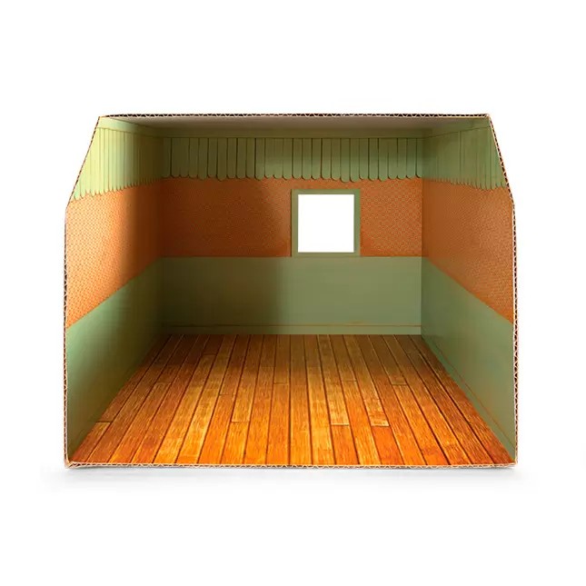 The Mouse Mansion Cardboard Room - Nursery - Arts & Crafts for Ages 3 to 8 - Fat Brain Toys