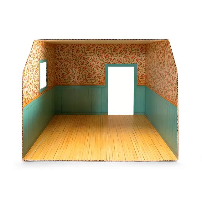 The Mouse Mansion Cardboard Room - Master Bedroom - Arts & Crafts for Ages 3 to 8 - Fat Brain Toys