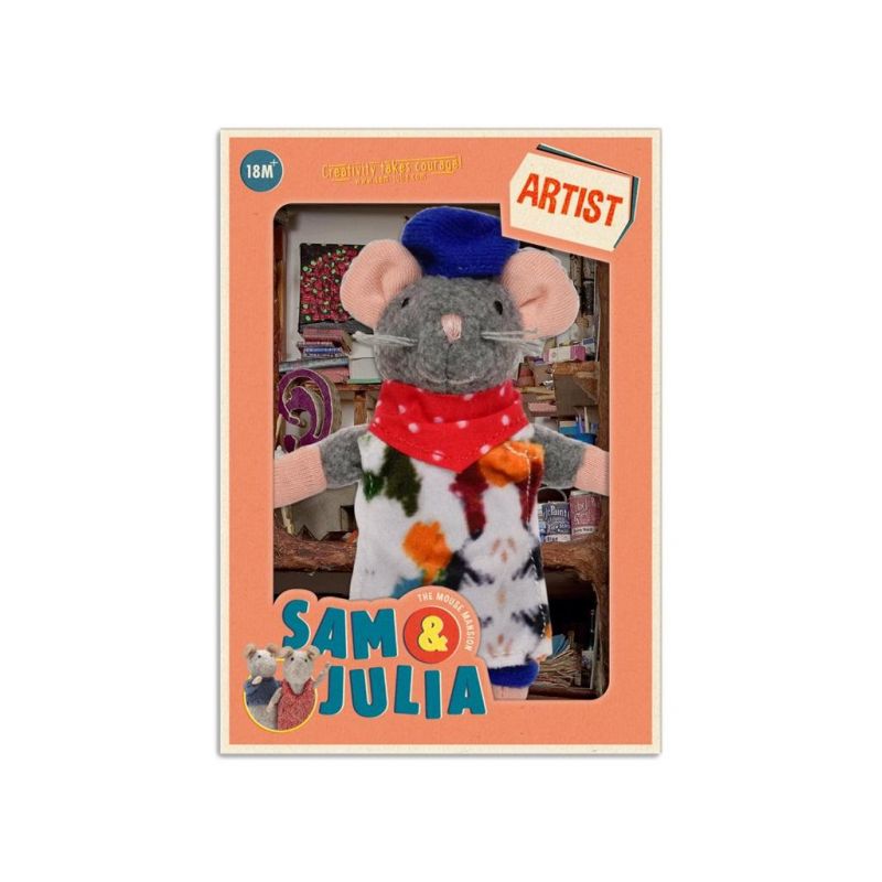 The Mouse Mansion Plush Artist - Dolls & Dollhouses for Ages 2 to 6 - Fat Brain Toys
