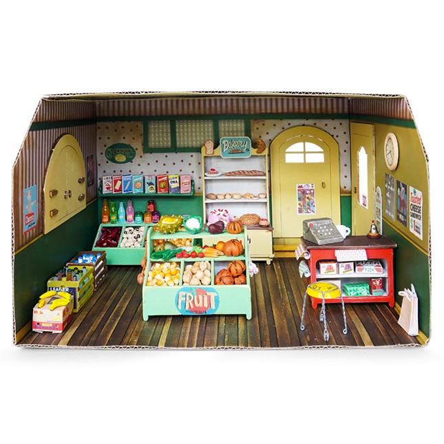 The Mouse Mansion Cardboard Room - Shop - Arts & Crafts for Ages 3 to 8 - Fat Brain Toys