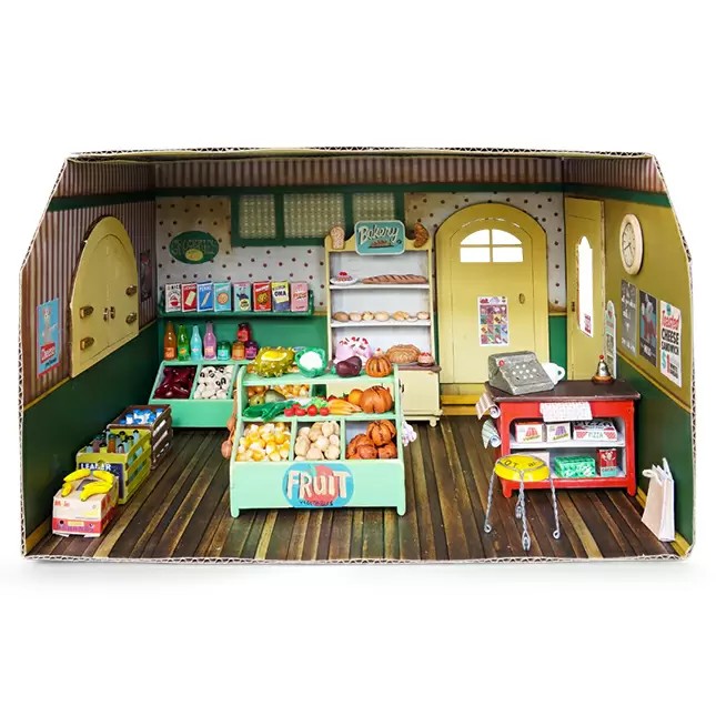 The Mouse Mansion Cardboard Room - Shop - Arts & Crafts for Ages 3 to 8 - Fat Brain Toys