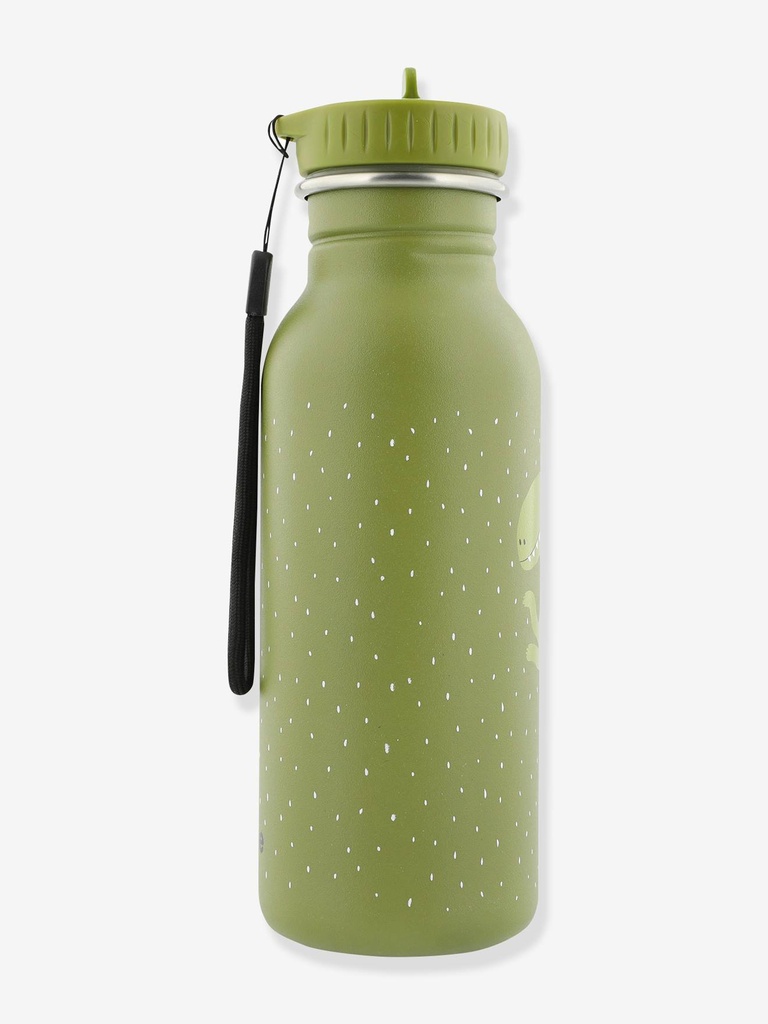 Drinking Bottle - Mr. Dino - 500ml Stainless Steel Water Bottle for Kids - Green - Leakproof - Eco-Friendly and BPA-Free