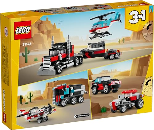 Flatbed Truck with Helicopter