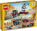 Flatbed Truck with Helicopter