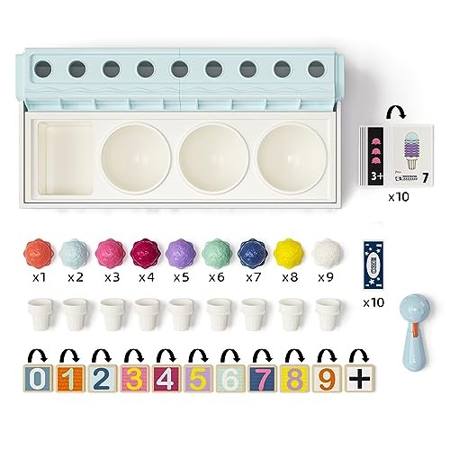 Topbright 1210902022de0001 Ice Cream Parlor Ice Cream Parlor Set, Educational Math Game and Cognitive Skills Development for Kids, Montessori Learning