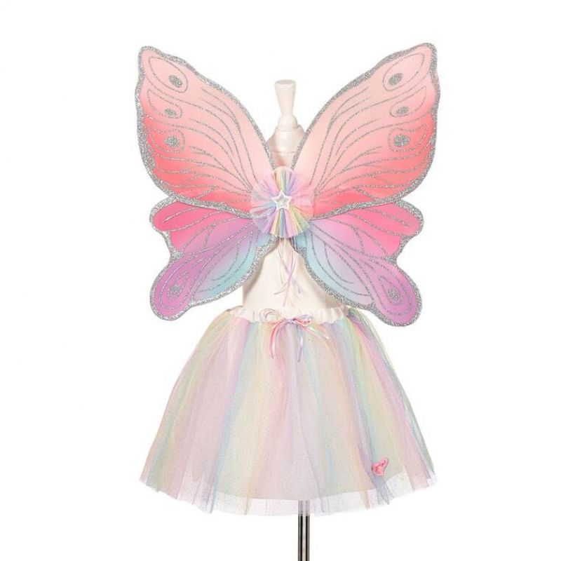 Carlina Fairy Costume–Skirt and Wings Set (multicolor) - Role-Play for Children-sz 3-5 Yrs