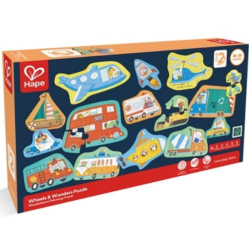 Puzzle Vehiculos 2 a 6 Piezas