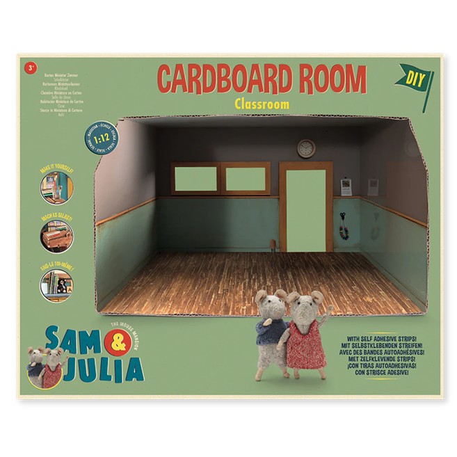 The Mouse Mansion Cardboard Room - Classroom - Arts & Crafts for Ages 3 to 8 - Fat Brain Toys