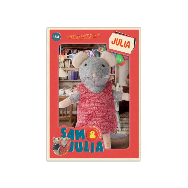 The Mouse Mansion Plush Julia - Dolls & Dollhouses for Ages 3 to 7 - Fat Brain Toys