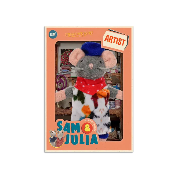 The Mouse Mansion Plush Artist - Dolls & Dollhouses for Ages 2 to 6 - Fat Brain Toys