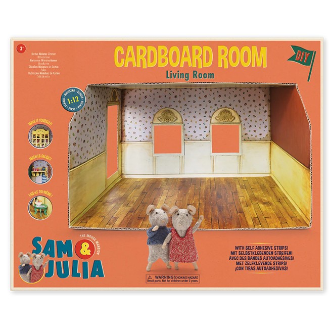The Mouse Mansion Cardboard Room - Living Room -  - Fat Brain Toys