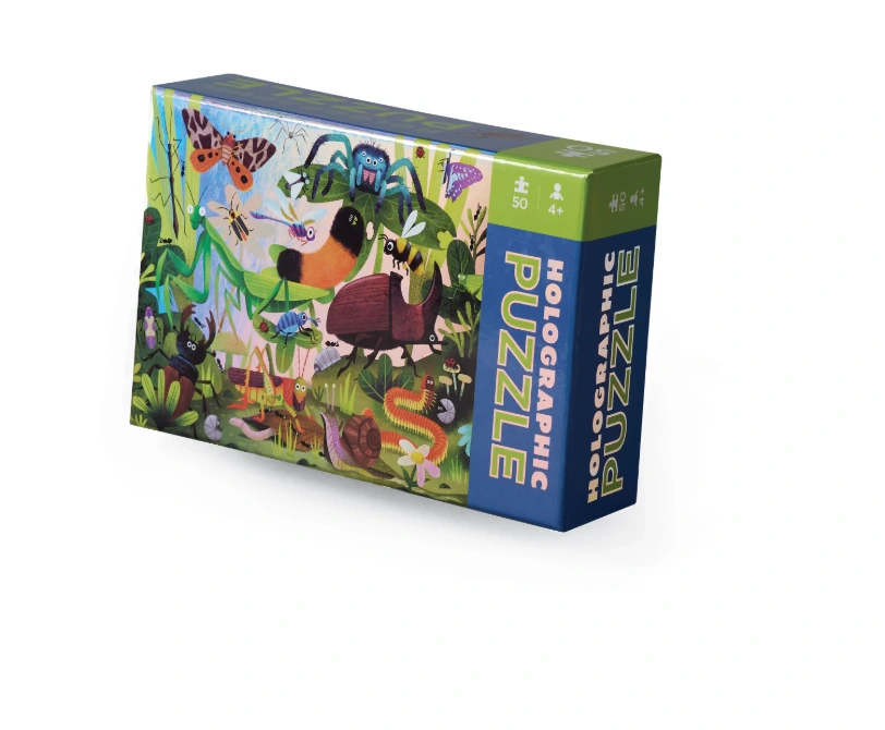 Crocodile Creek Mini Holographic Puzzle Backyard Bugs