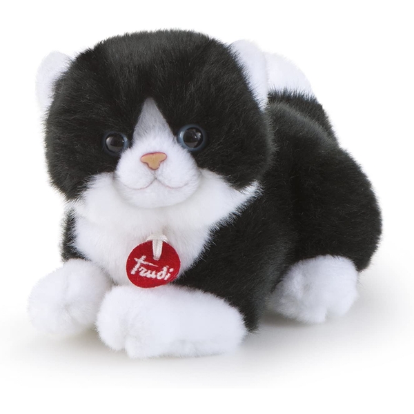 Trudi | Trudino Black and White Cat: Plush Kitten | Plush Toys | Suitable from Birth