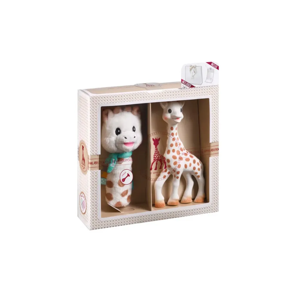 Set Sophie La Girafe Mi primer Set Sophie La Girafe + Sonajero de peluche Cri-Cri beige