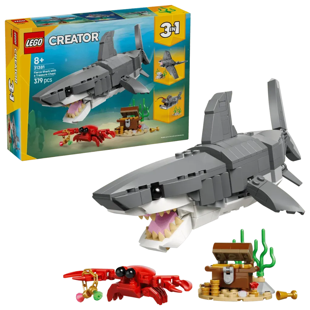 Fierce Shark with a Treasure Chest