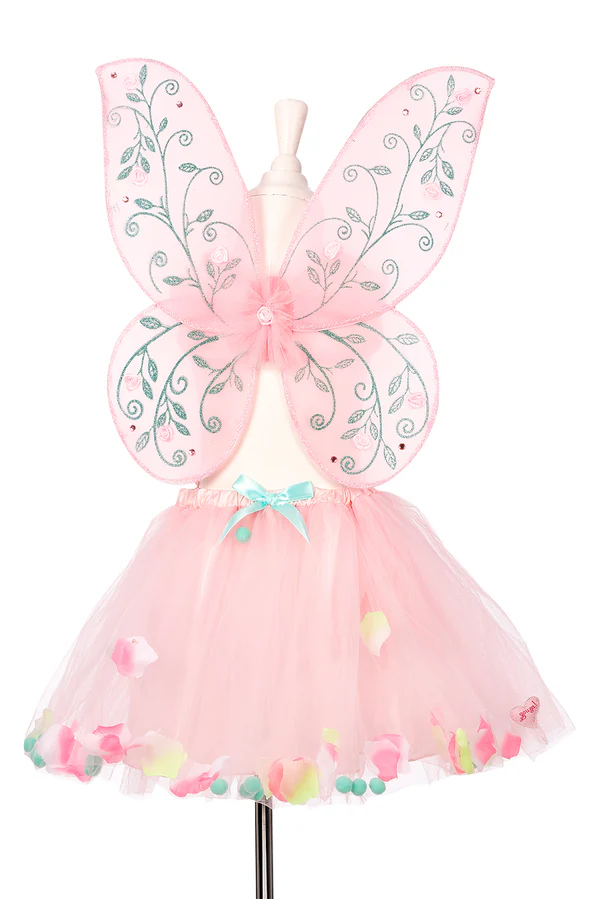 Elody Fairy Costume – Skirt and Wings Set (pink) - Role-Play for Children - Sz 3-5 Yrs