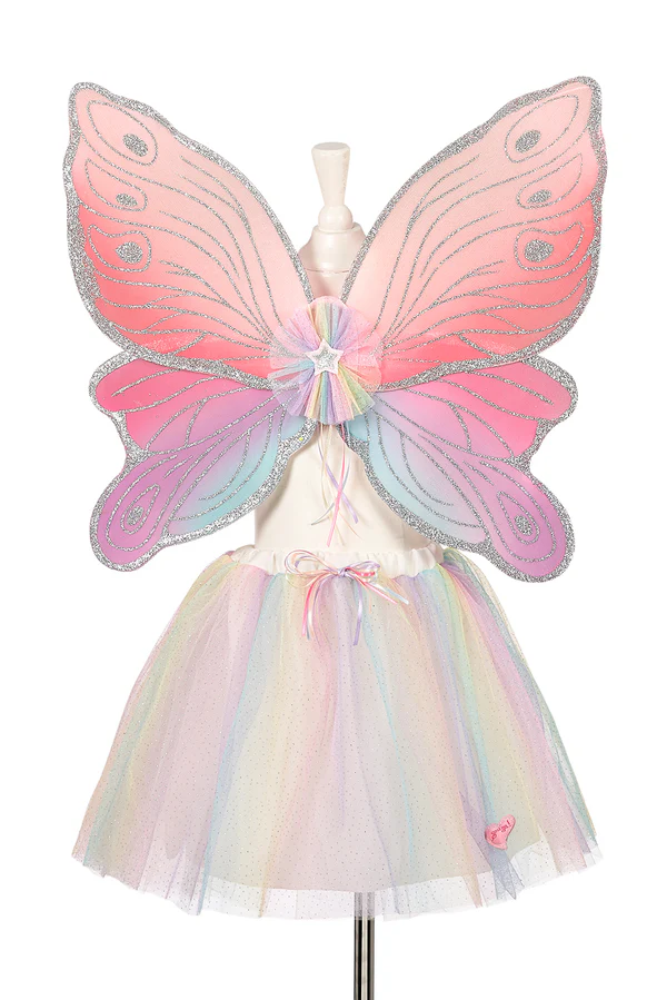 Carlina Fairy Costume–Skirt and Wings Set (multicolor) - Role-Play for Children-sz 3-5 Yrs