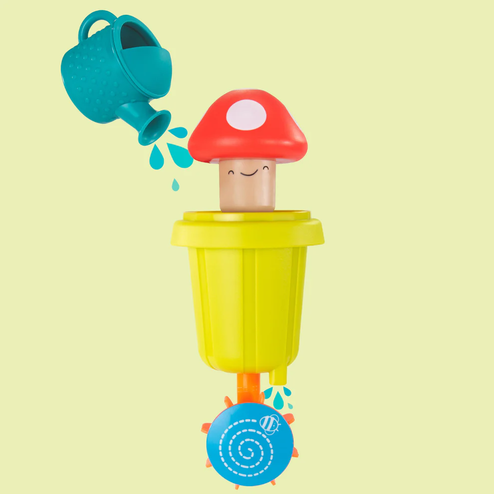 Sassy Toys Water and Grow Mushroom Bath Toy: Educational Focus – Fine Motor Skills, PVC Material