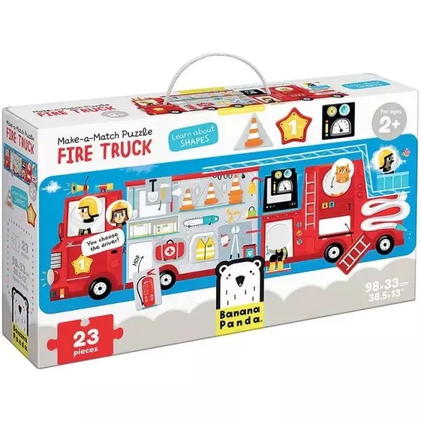 Banana Panda Make-a-Match Fire Truck Puzzle