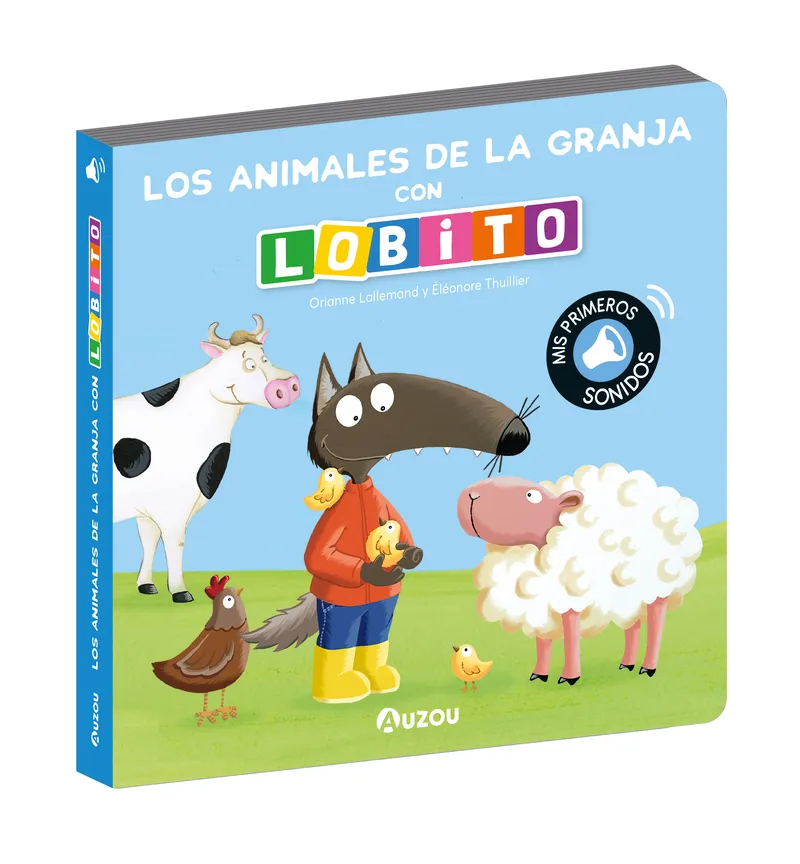 Libro de sonidos, animales de la granja Lobito