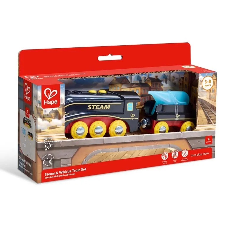 Tren de vapor con silbato